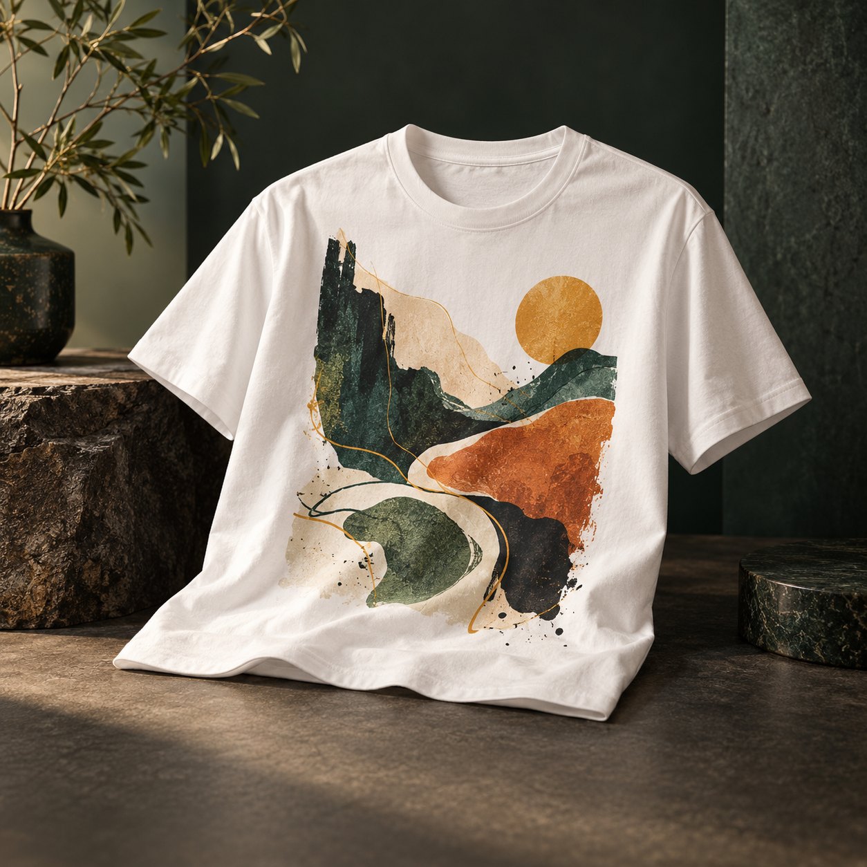 Illustrative printed T-shirt