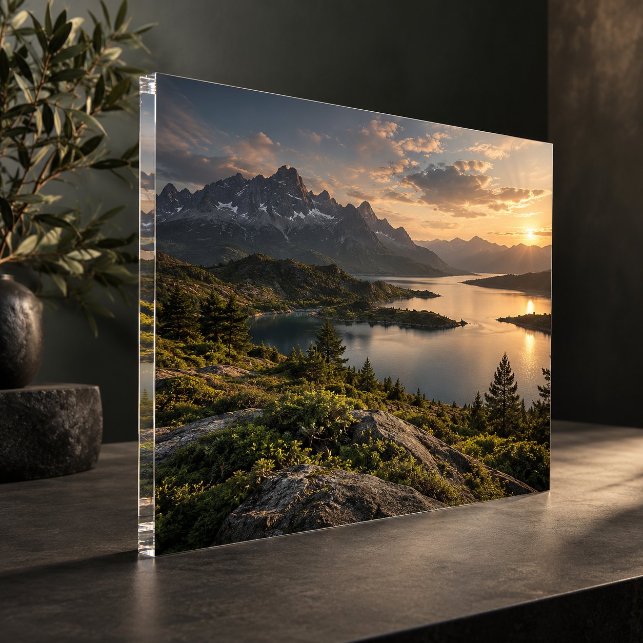 Illustrative acrylic photo print